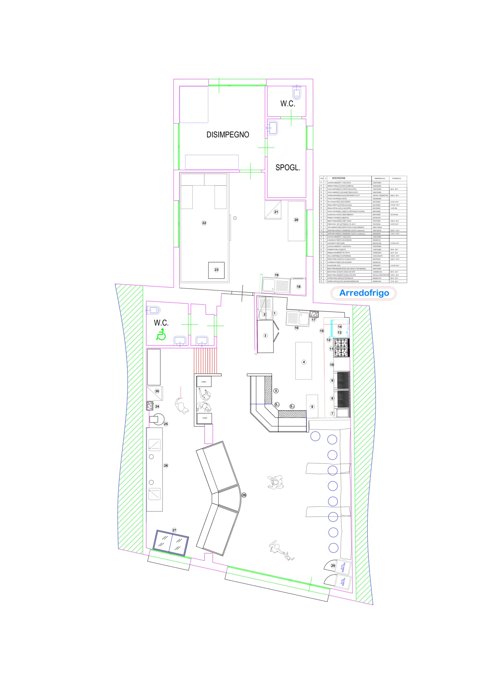 Disegno CAD - Pescheria Lucca