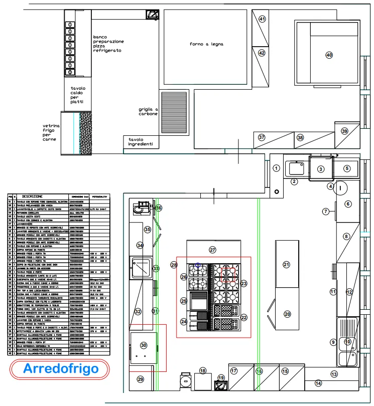 Disegno CAD - Ristorante Prato